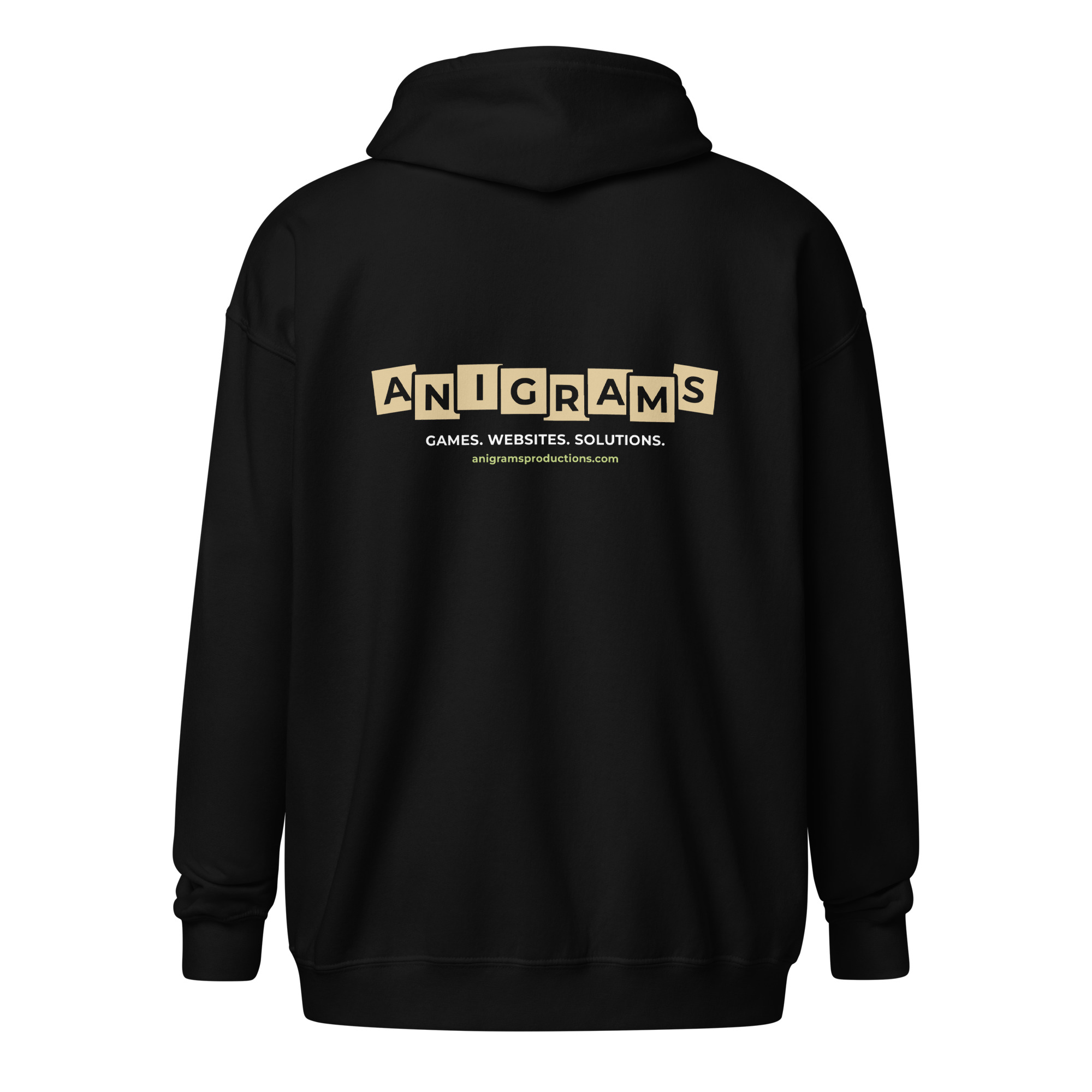 Anigrams “Games. Websites. Solutions.” Unisex Heavy Zip Hoodie