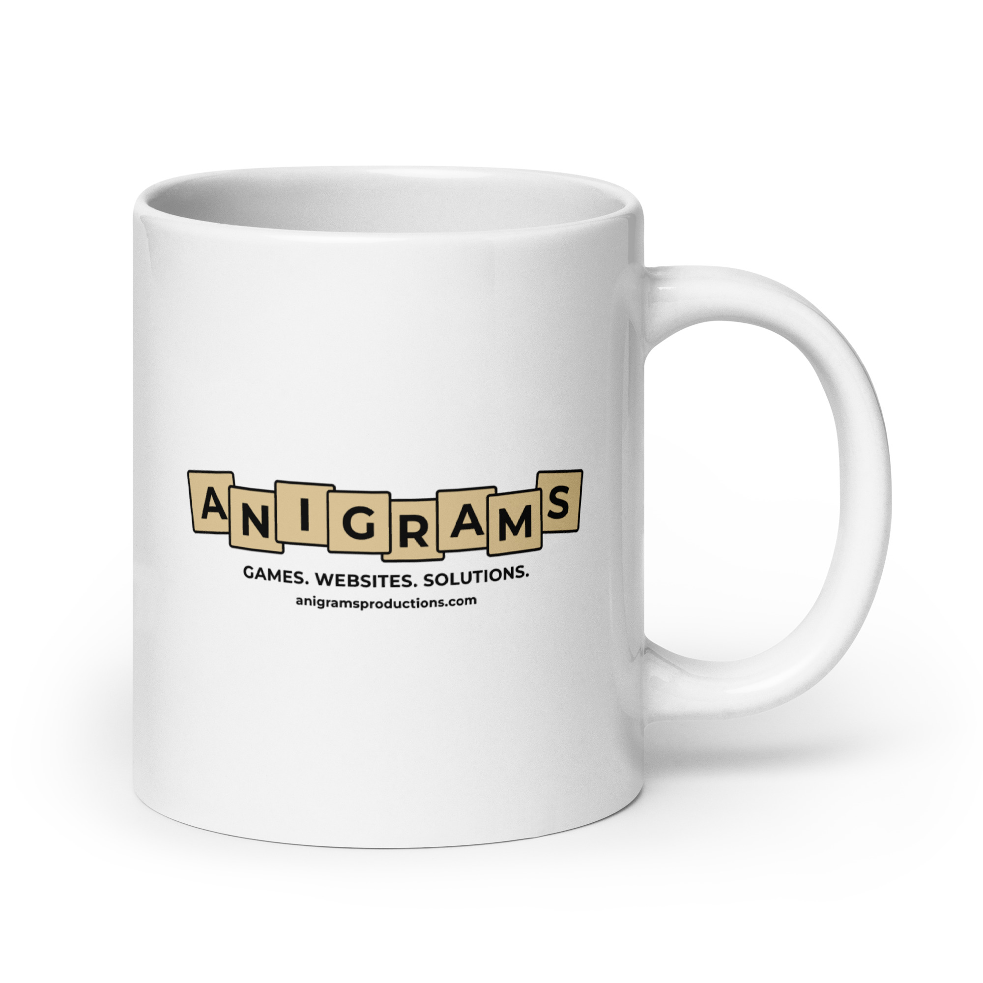 Anigrams Productions Logo White Glossy Mug